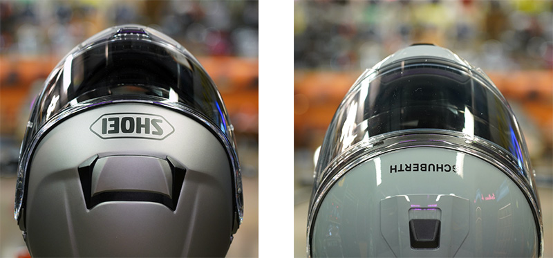 Shoei Neotec 3 and Schuberth C5 chin profiles